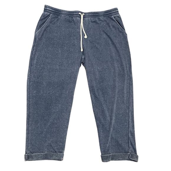 ADYSON PARKER Blue Crop Knit Jogger Pant Plus Size 3X - Picture 2 of 8